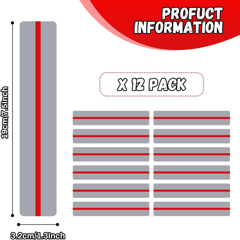 Winfox 12 Pieces Guided Reading Strips,Red Colored Overlay Highlight Bookmarks, Dyslexia Reading Aids for Kids, Teachers - Image 2